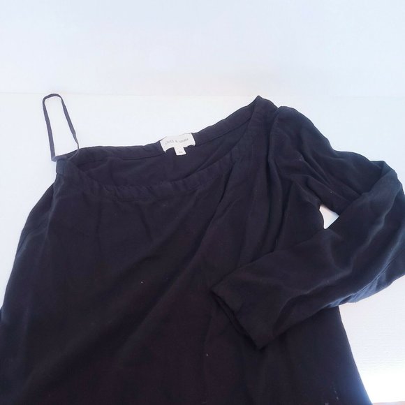 Anthropologie Top One Shoulder Long Sleeve - Picture 6 of 12